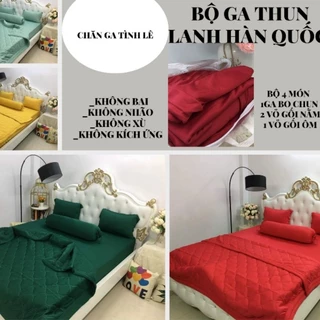 bộ ga thun Hàn Quốc, ga gối thun, bộ chăn ga thun lạnh, chăn ga thun sunyshop