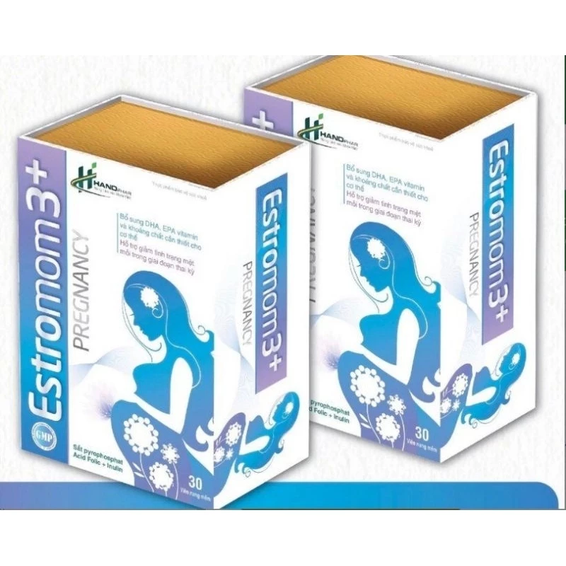 Bổ bầu Estromom 3+ Pregnacy Bổ sung DHA EPA Vitamin, khoáng chất