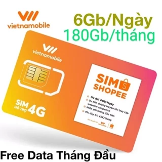 Sim VNMB free 6gb/ngày- 180gb/tháng miễn phí vào mạng tháng đầu