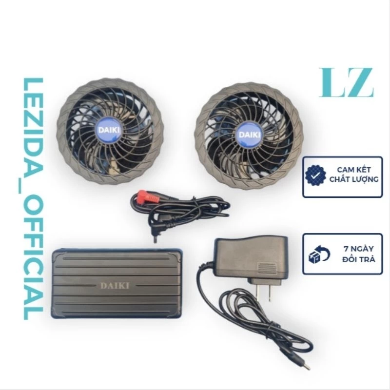 Áo điều hòa nhật bản Lezida Pin 30000-36000 mah quạt 12V ( Phụ Kiện Không bao gồm Áo)