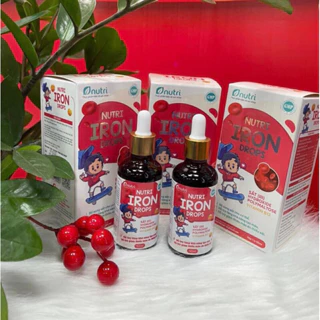 Siro Bổ Sung Sắt Cho Bé Nutri Iron Drops Phòng ngừa thiếu máu thiếu sắt Hỗ Trợ Tăng Đề Kháng Cho Bé lọ 50ml