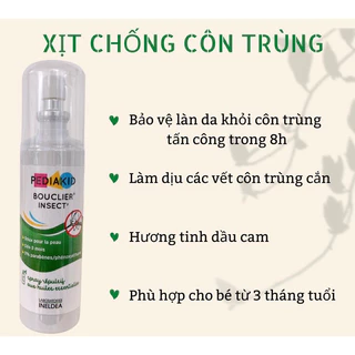 Xịt muỗi Pediakid 100ml nội địa Pháp [Date T5/2025]