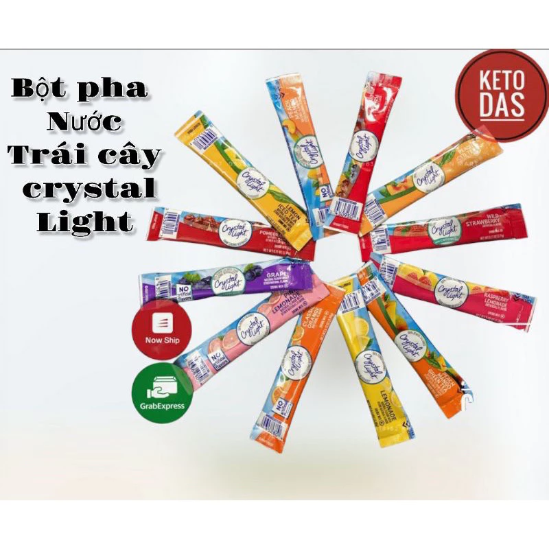 [Keto] Crystal light gói pha nước vị trái cây rất ngon