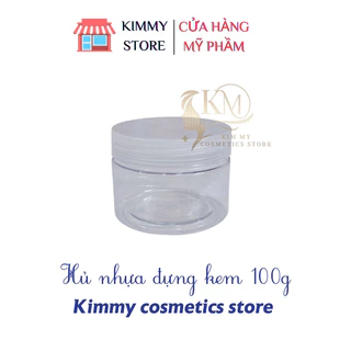 lẻ hủ nhựa pet 100g trong suốt đựng kem, mỹ phẩm