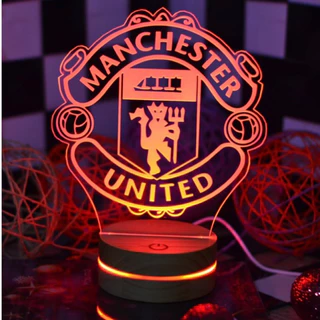 HOT Đèn Led 3D | Manchester United |Decor bàn học | Decor bàn làm việc | quà tặng sinh nhật | có khắc tên theo yêu cầu