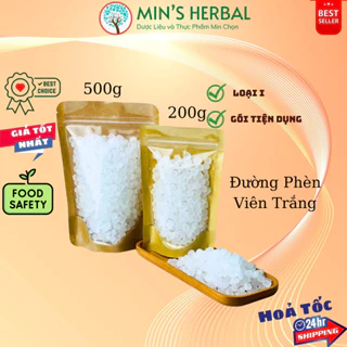 Đường phèn trắng tinh khiết Vị ngọt thanh Túi 200g/500g