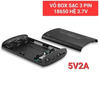 BỘ VỎ 3  PIN - BOX SẠC DỰ PHÒNG ĐIỆN THOẠI CHÂN LÒ XO DÙNG PIN 18650 KHÔNG PHẢI HÀN