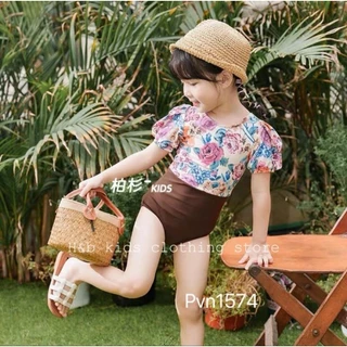 Bộ bơi bé gái liền thân chất đẹp size nhí 8-18kg