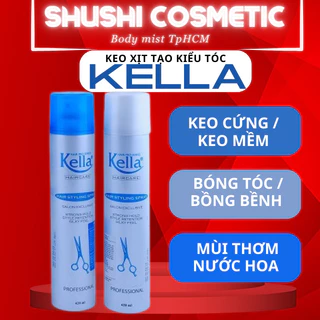 Keo xịt tóc Kella mềm giúp tạo kiểu và giữ nếp 420ml bodymist.tphcm