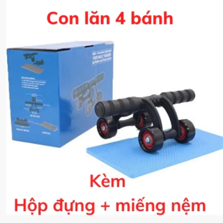 Con lăn tập bụng 4 bánh, dụng cụ tập cơ bụng tại nhà Hải Triều Sports