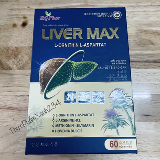 Viên uống Giải độc gan Liver Max Giúp thanh nhiệt, mát gan, tăng cường chức năng gan,viêm gan virus, men gan cao-60 viên