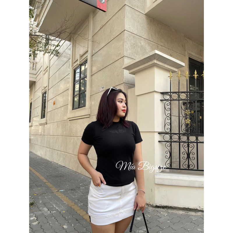 [Mã 3MINI8 giảm 50K đơn 150K] Áo Baby Tee Bigsize Nữ Đẹp Giá Tốt thêu Miavietnam