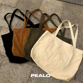 Túi Tote Canvas PEALO Cao Cấp Đeo Vai Form To Phong Cách Hàn Quốc