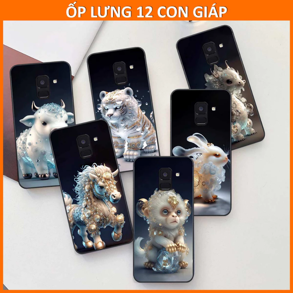 Ốp lưng Samsung A6 2018 / A6 Plus / A6+ hình 12 con giáp cute dễ thương, rẻ bền đẹp