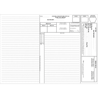 20 tờ giấy làm bài khổ A3, phách ngang, phách dọc