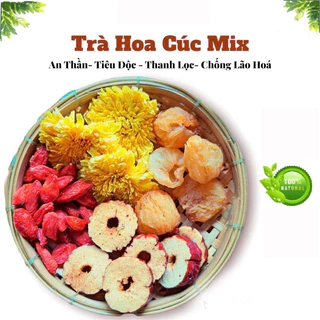 Trà hoa cúc mix kỷ tử, long nhãn, táo đỏ hỗ trợ tốt cho sức khỏe gói 10g