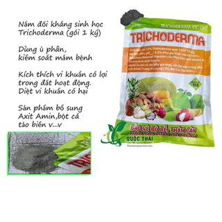 Gói 1 ký - Trichoderma Nấm Đối Kháng sinh học men vi sinh Chuyên Dùng Ủ Phân Kiểm Soát Mầm Bệnh