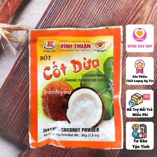 Bột cốt dừa Vĩnh Thuận 50g dùng làm bánh,các món chè,xôi,.. - PL09