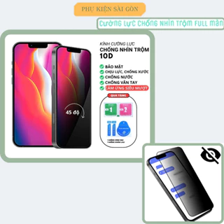 Kính cường lực chống nhìn trộm iphone full màn, đủ size 6/6plus/6splus/7/7plus/8/8plus/.../12/12/14ProMax