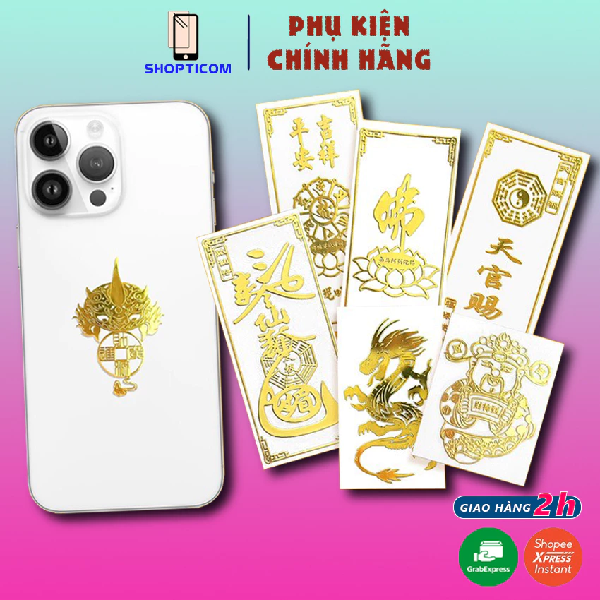 Miếng dán điện thoại S P đẹp lung linh, phù hợp phong thủy tài lộc, may mắn