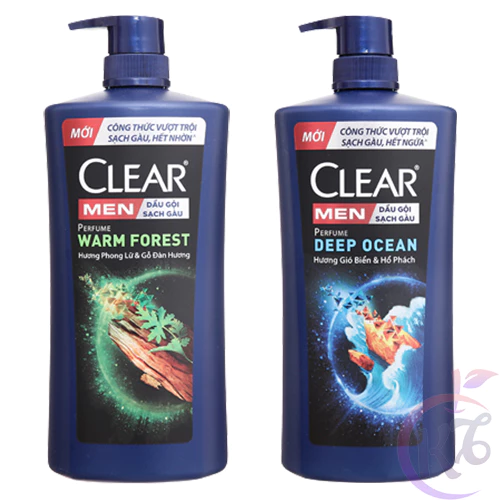 Dầu gội đầu Clear Men sạch gàu chai 840g hương Phong Lữ & Gỗ Đàn Hương / Gió Biển & Hổ Phách - Warm Forest / Deep Ocean