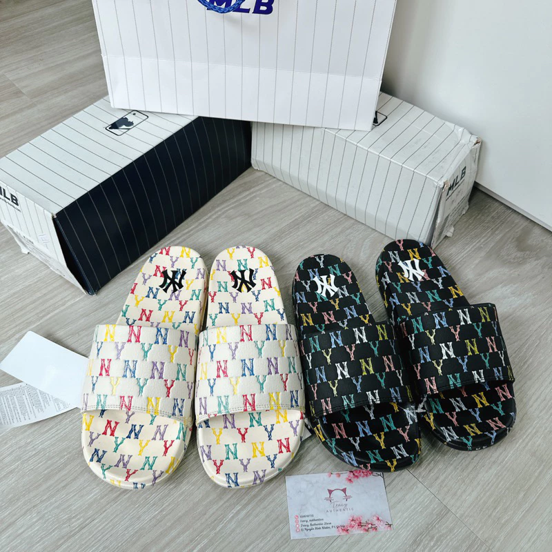 (CHÍNH HÃNG) Dép MLB slide mono 2021 unisex nam nữ form cứng chống nước
