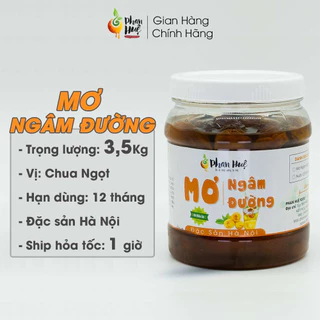 Mơ ngâm đường chua ngọt Phan Huệ hộp 3.5kg bổ sung vitamin C giảm ho rát họng đặc sản Hà Nội