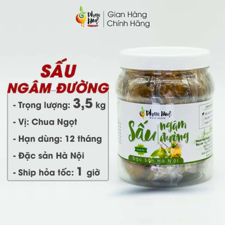 Sấu ngâm đường chua ngọt, thơm nhẹ vị gừng Phan Huệ hộp 3,5kg đặc sản Hà Nội
