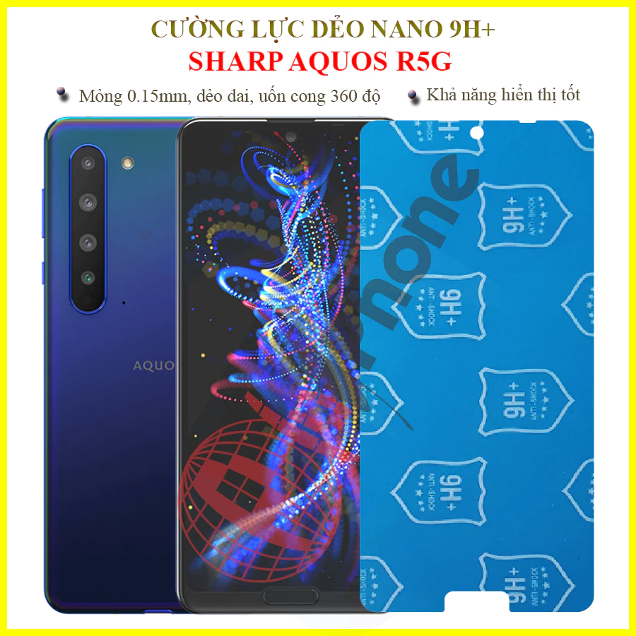 Dán cường lực dẻo nano cho Sharp Aquos R5G