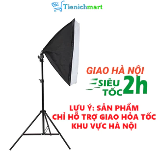 [HOẢ TỐC] GIAO HỎA TỐC KV HÀ NỘI - Đèn studio chụp ảnh quay phim 4 bóng chuyên nghiệp cao 2m softbox 50x70cm