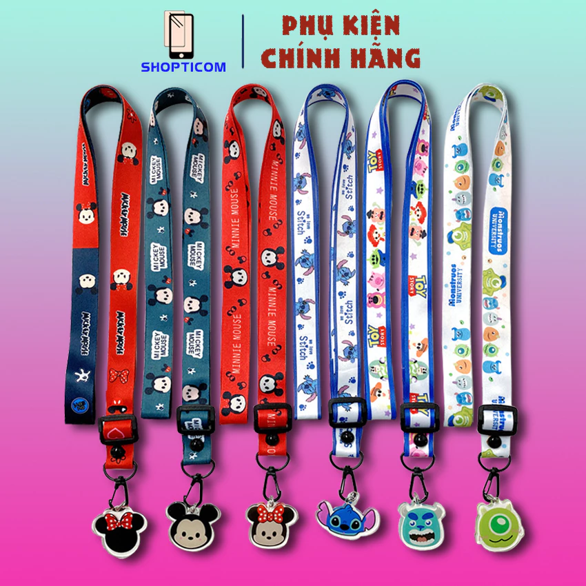 Dây đeo điện thoại S P kèm móc cute phong cách