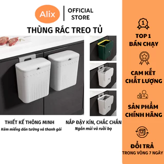 Thùng Rác Treo Tủ Bếp ALIX Có Nắp Lật Thông Minh Gắn Tường Phòng Tắm Đa Năng