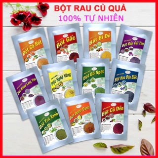 Bột rau củ quả/bột tạo màu thực phẩm 100% tự nhiên gói 10g dùng làm bánh, Nấu Xôi, Thạch, đồ uống