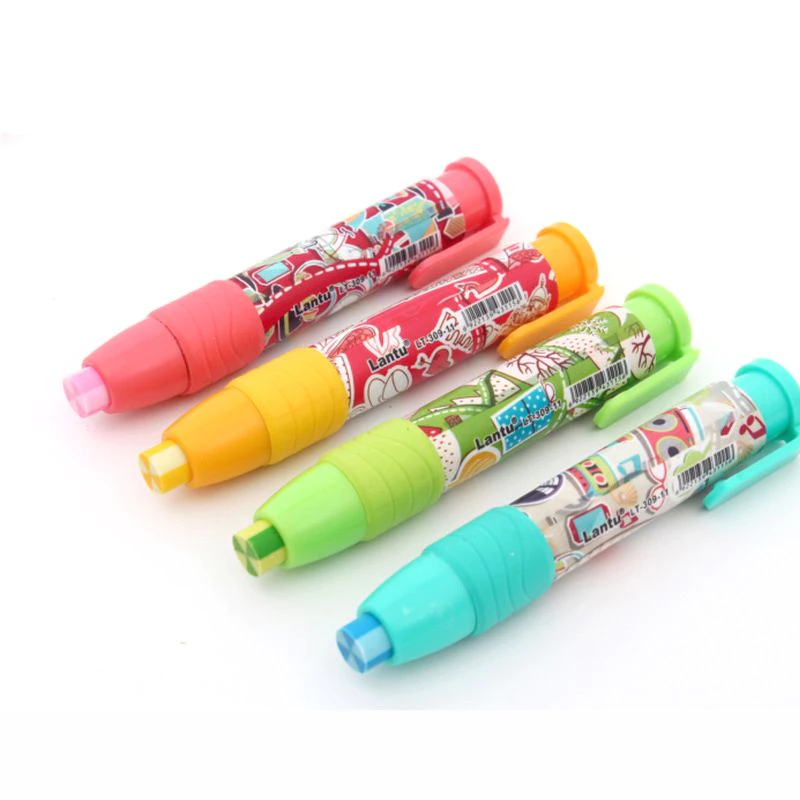 Combo 2 cây gôm bấm tẩy bút chì Lantu-309 dễ thương tiện lợi dành cho học sinh