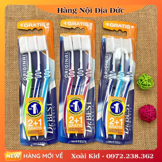 Bàn chải đánh răng DR Best set 3 chiếc - Hàng nội địa Đức