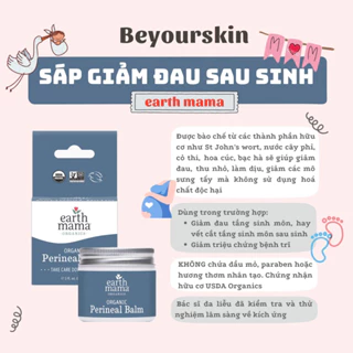 Kem/sáp bôi tầng sinh môn, giảm đau sau sinh, bôi trĩ hữu cơ Earth Mama Organic Perineal Balm