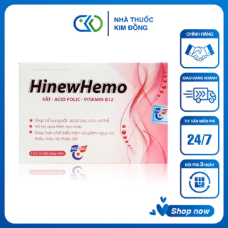 HinewHemo Bổ Sung Sắt, Acid Folic Cho Bà Bầu