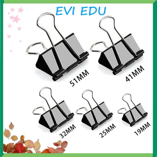 Set 10 kẹp bướm đen sắt / Double Clip Kẹp tài liệu đen đủ kích thước