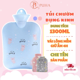 Túi chườm nóng Puha 1300ml đa năng tiện ích, sưởi ấm bụng quà tặng bạn gái ý nghĩa