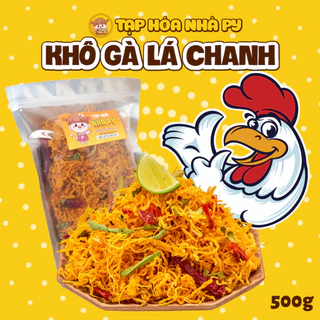 Khô gà lá chanh tỏi ớt cay vừa 500g - Đồ ăn vặt rẻ ngon sử dụng nguyên liệu tươi sạch | Nhà Py