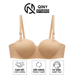 Áo lót nữ đúc su Qiny Studio áo ngực không gọng chất liệu mềm mại nâng ngực quyến rũ nhiều màu Mã 2288