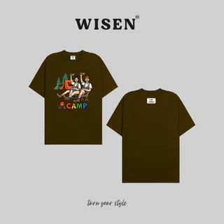 Áo Thun Nữ WISEN Phông Unisex Local Brand Premium Cotton Cao Cấp 2 Chiều Form Rộng Tay Lỡ Mẫu CAMP TEE