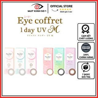 Kính Áp Tròng Eye Coffret 1day Uv M – Kính Áp Tròng Cận 1 Ngày 6 Màu Cận Tới -12 Độ Êm Mát Mắt Dưỡng Ẩm Cao Cấp