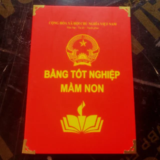 ✅[15x21cm] Bằng Tốt Nghiệp Mầm Non Cho Bé. Bằng Cử Nhân Lớp Lá Mầm Non Hàng Đẹp, Bo Viền Thép Mạ Vàng