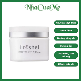 Kem dưỡng da ban đêm làm sáng da, hỗ trợ làm mờ nám và tàn nhang Kanebo Freshel Deep White Cream 35g