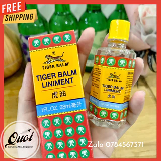 [Singapore] Dầu nóng Con Cọp Con Hổ Tiger Balm Liniment 28ml - dầu gió trắng xoa bóp giảm nhức mỏi