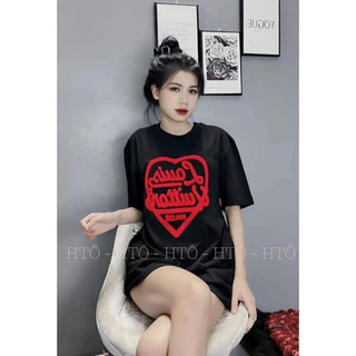 áo thun cotton trái tim đỏ