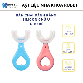 Bàn chải đánh răng cho bé chữ U Rubbi chịu được lực cắn, cho bé từ 2 tuổi - 12 tuổi