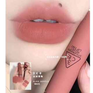 (AUTH, TEM HIDDEN TAG) Son 3CE Velvet Lip Tint #Like Gentle Màu Be Hồng Nude