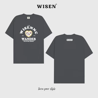 Áo Thun Nữ WISEN Phông Unisex Local Brand 100% Cotton Cao Cấp 2 Chiều Form Rộng Tay Lỡ Mẫu MEOW WANDER